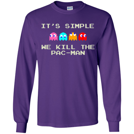 T-Shirts Purple / YS Pacmanok Youth Long Sleeve T-Shirt