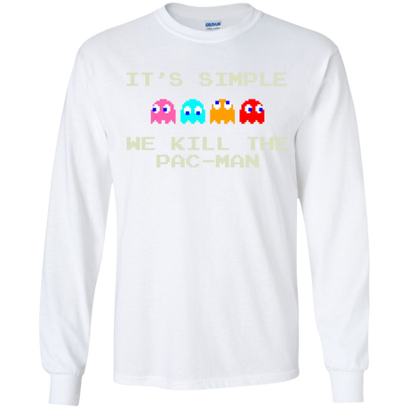 T-Shirts White / YS Pacmanok Youth Long Sleeve T-Shirt