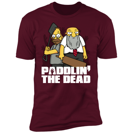T-Shirts Maroon / S Paddlin The Dead Men's Premium T-Shirt