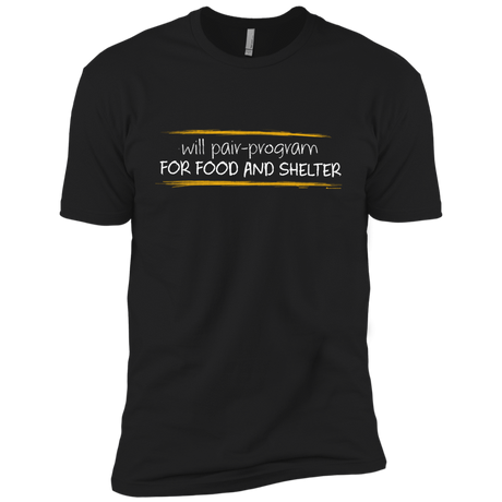 T-Shirts Black / YXS Pair Programming For Food And Shelter Boys Premium T-Shirt