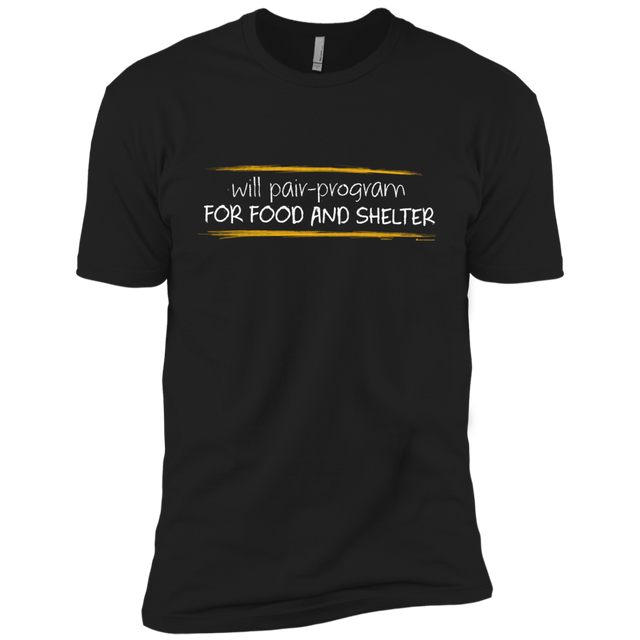 T-Shirts Black / YXS Pair Programming For Food And Shelter Boys Premium T-Shirt