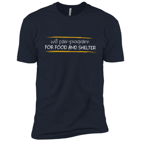 T-Shirts Midnight Navy / YXS Pair Programming For Food And Shelter Boys Premium T-Shirt
