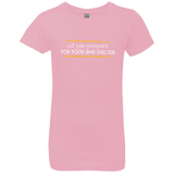 T-Shirts Light Pink / YXS Pair Programming For Food And Shelter Girls Premium T-Shirt