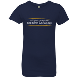 T-Shirts Midnight Navy / YXS Pair Programming For Food And Shelter Girls Premium T-Shirt