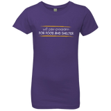 T-Shirts Purple Rush / YXS Pair Programming For Food And Shelter Girls Premium T-Shirt