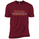 T-Shirts Cardinal / X-Small Pair Programming For Food And Shelter Men's Premium T-Shirt