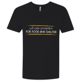 T-Shirts Black / X-Small Pair Programming For Food And Shelter Men's Premium V-Neck