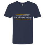 T-Shirts Midnight Navy / X-Small Pair Programming For Food And Shelter Men's Premium V-Neck