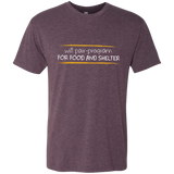 T-Shirts Vintage Purple / Small Pair Programming For Food And Shelter Men's Triblend T-Shirt