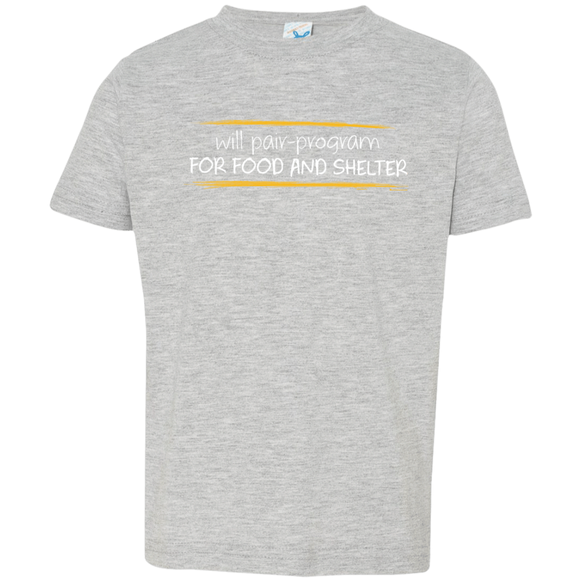 T-Shirts Heather Grey / 2T Pair Programming For Food And Shelter Toddler Premium T-Shirt