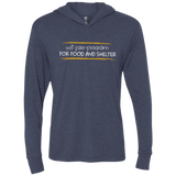 T-Shirts Vintage Navy / X-Small Pair Programming For Food And Shelter Triblend Long Sleeve Hoodie Tee