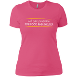 T-Shirts Hot Pink / X-Small Pair Programming For Food And Shelter Women's Premium T-Shirt