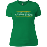 T-Shirts Kelly Green / X-Small Pair Programming For Food And Shelter Women's Premium T-Shirt