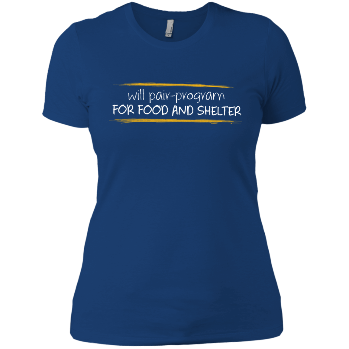 T-Shirts Royal / X-Small Pair Programming For Food And Shelter Women's Premium T-Shirt