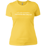 T-Shirts Vibrant Yellow / X-Small Pair Programming For Food And Shelter Women's Premium T-Shirt