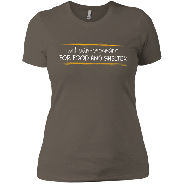 T-Shirts Warm Grey / X-Small Pair Programming For Food And Shelter Women's Premium T-Shirt