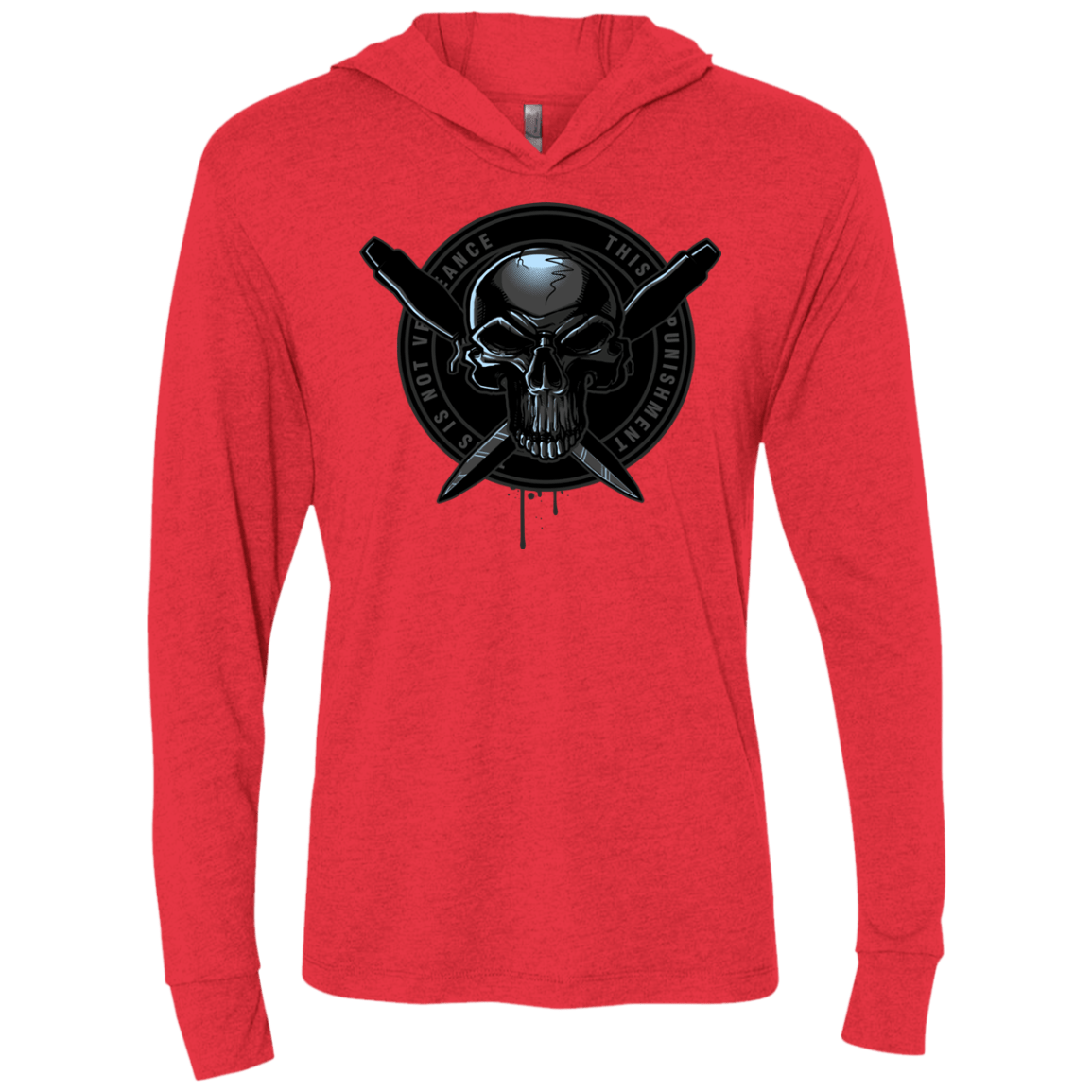 T-Shirts Vintage Red / X-Small Pale Rider Triblend Long Sleeve Hoodie Tee