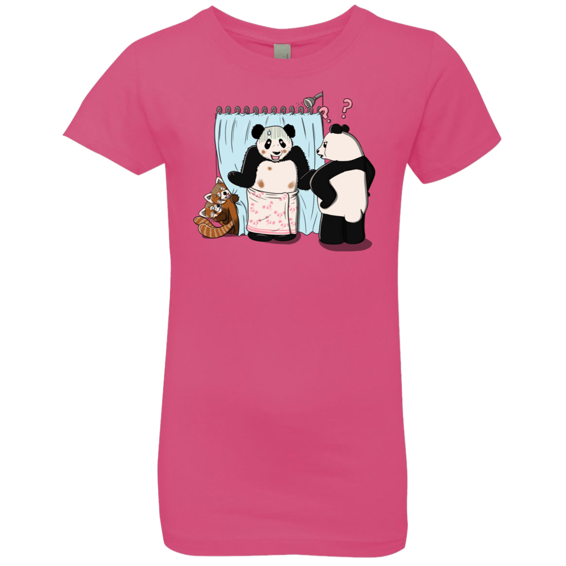 T-Shirts Hot Pink / YXS Panda Infidelity Girls Premium T-Shirt
