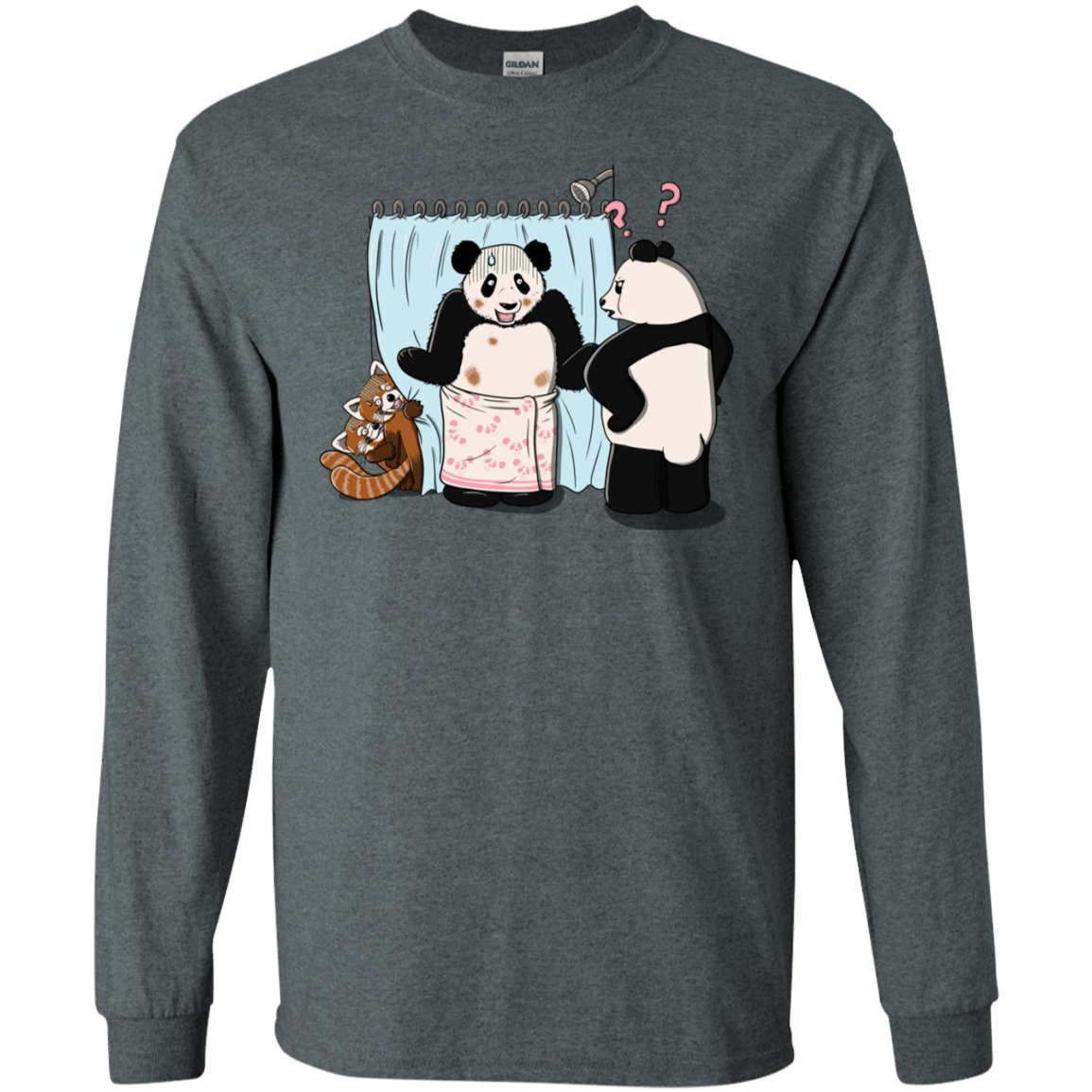 T-Shirts Dark Heather / S Panda Infidelity Men's Long Sleeve T-Shirt