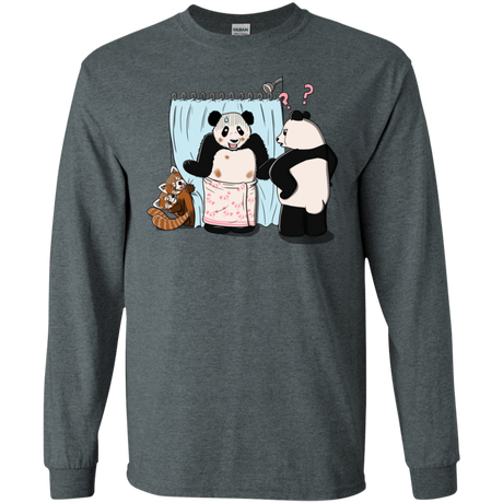 T-Shirts Dark Heather / S Panda Infidelity Men's Long Sleeve T-Shirt