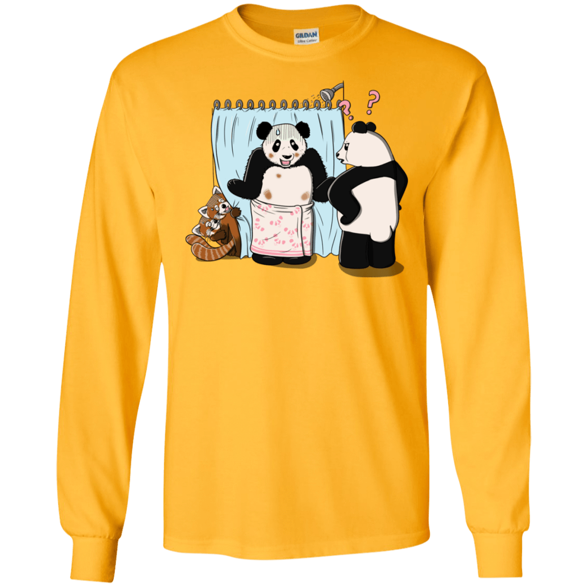 T-Shirts Gold / S Panda Infidelity Men's Long Sleeve T-Shirt