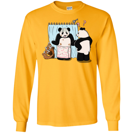 T-Shirts Gold / S Panda Infidelity Men's Long Sleeve T-Shirt