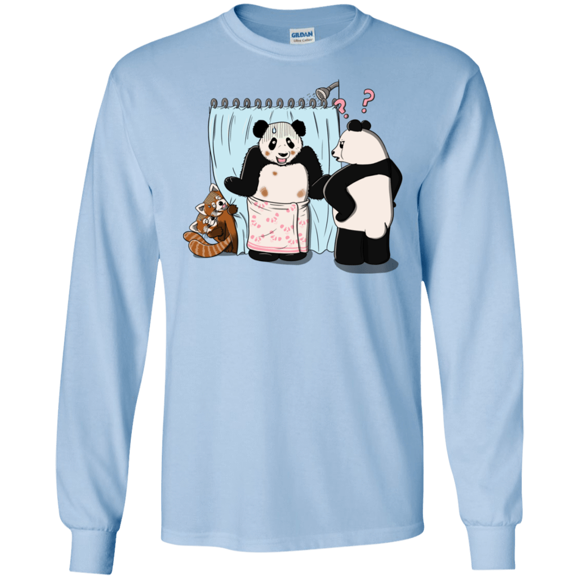 T-Shirts Light Blue / S Panda Infidelity Men's Long Sleeve T-Shirt