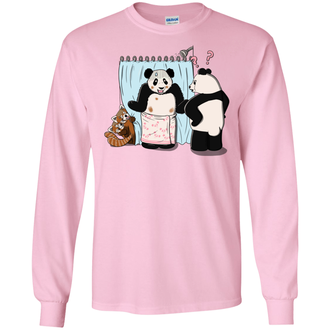 T-Shirts Light Pink / S Panda Infidelity Men's Long Sleeve T-Shirt