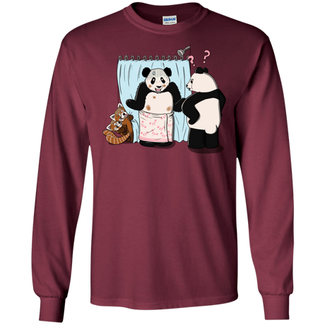 T-Shirts Maroon / S Panda Infidelity Men's Long Sleeve T-Shirt