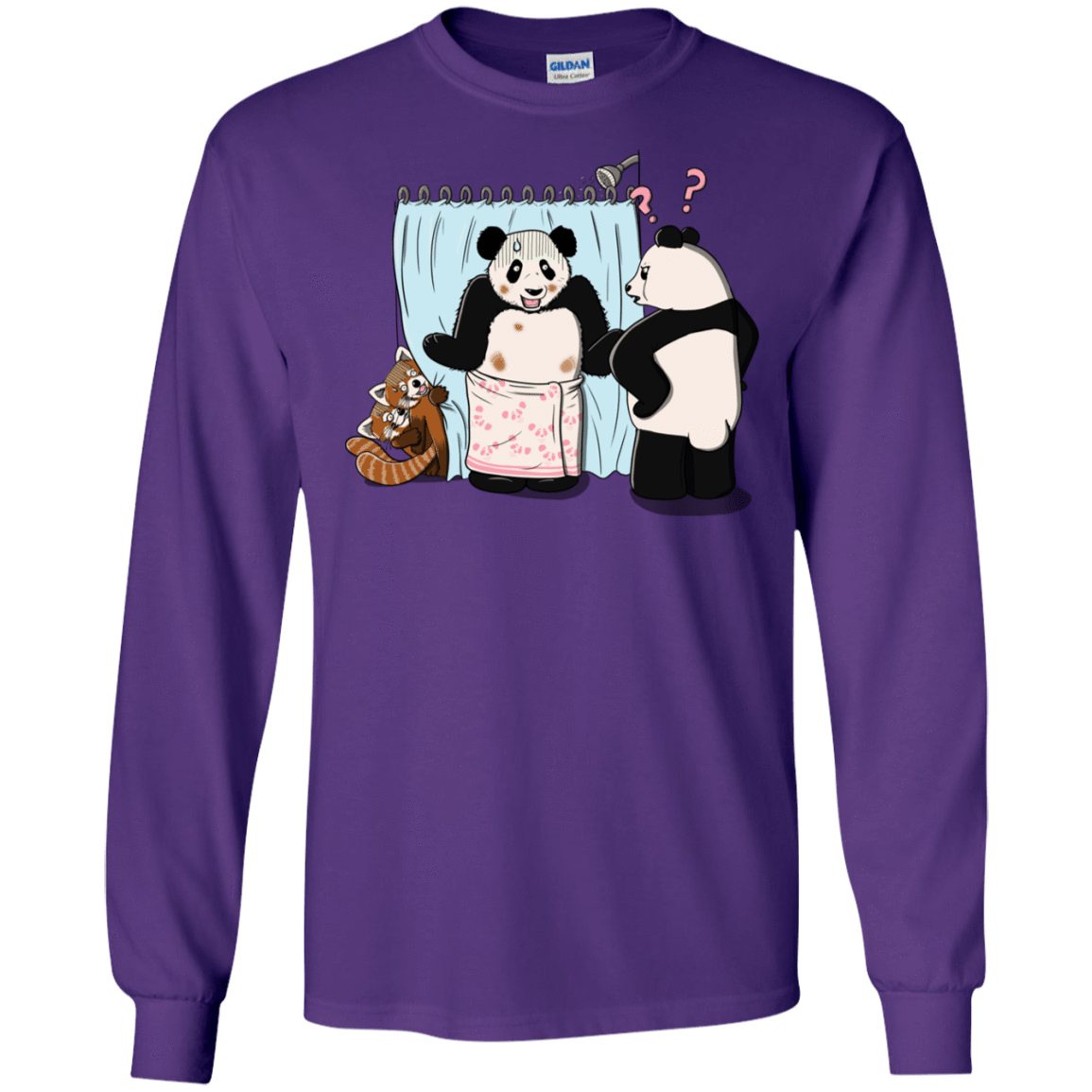 T-Shirts Purple / S Panda Infidelity Men's Long Sleeve T-Shirt