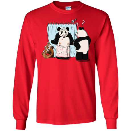 T-Shirts Red / S Panda Infidelity Men's Long Sleeve T-Shirt