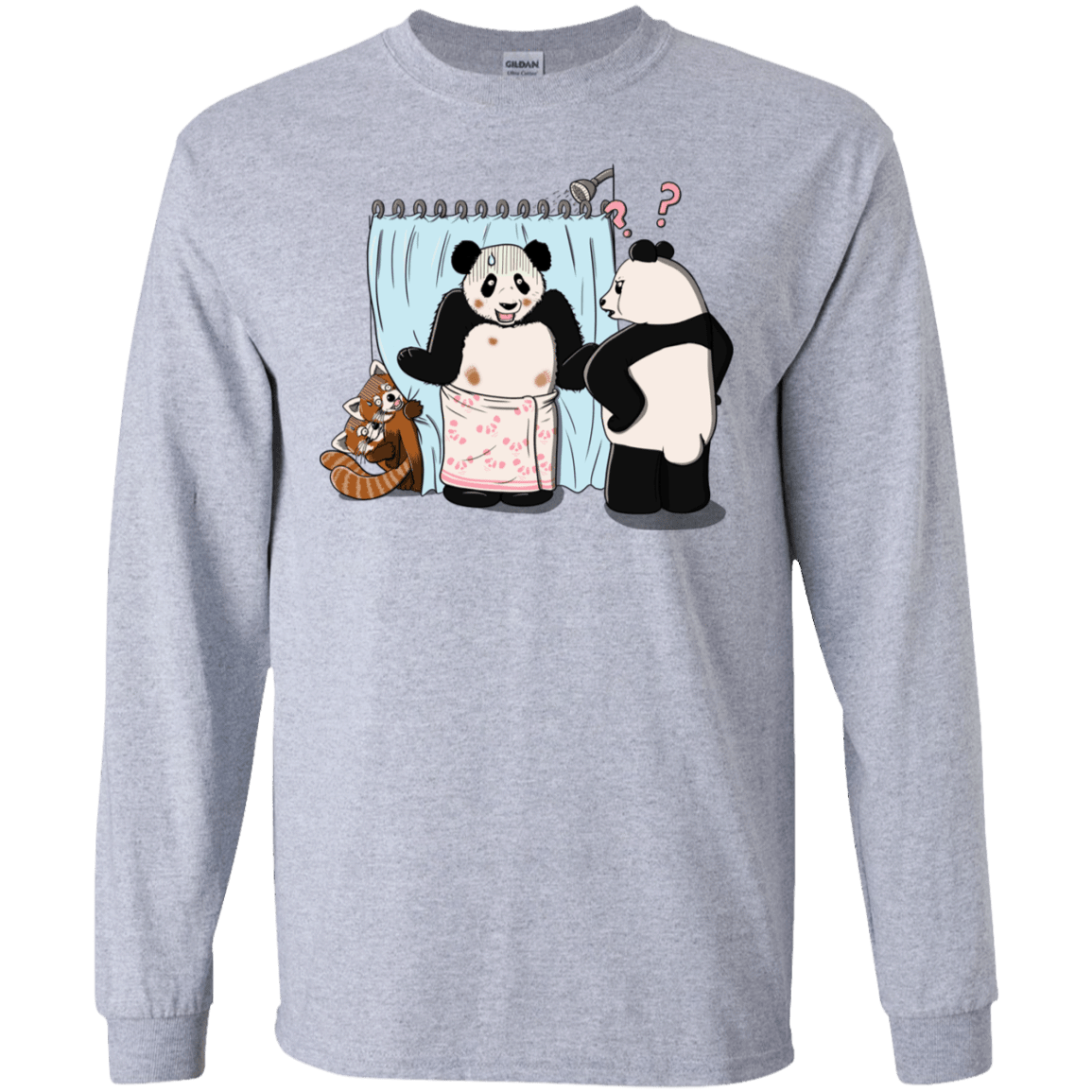 T-Shirts Sport Grey / S Panda Infidelity Men's Long Sleeve T-Shirt