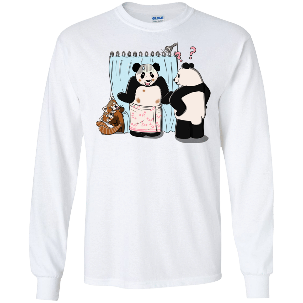 T-Shirts White / S Panda Infidelity Men's Long Sleeve T-Shirt