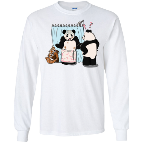 T-Shirts White / S Panda Infidelity Men's Long Sleeve T-Shirt