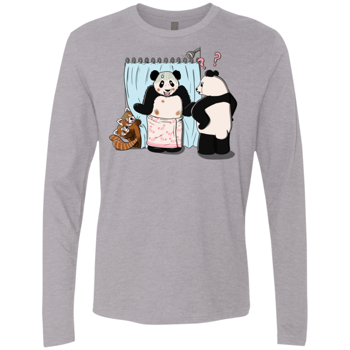 T-Shirts Heather Grey / S Panda Infidelity Men's Premium Long Sleeve