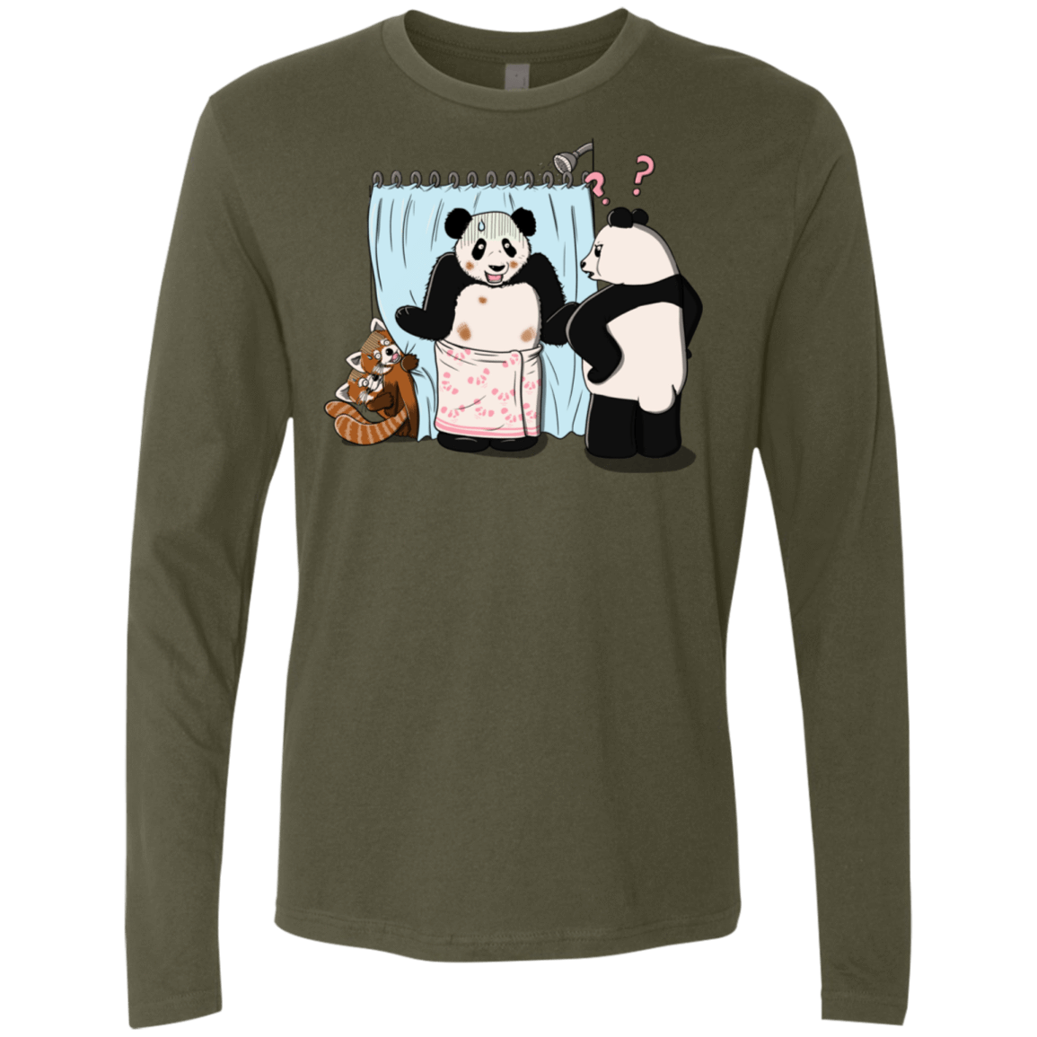 T-Shirts Military Green / S Panda Infidelity Men's Premium Long Sleeve