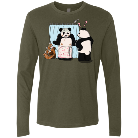 T-Shirts Military Green / S Panda Infidelity Men's Premium Long Sleeve