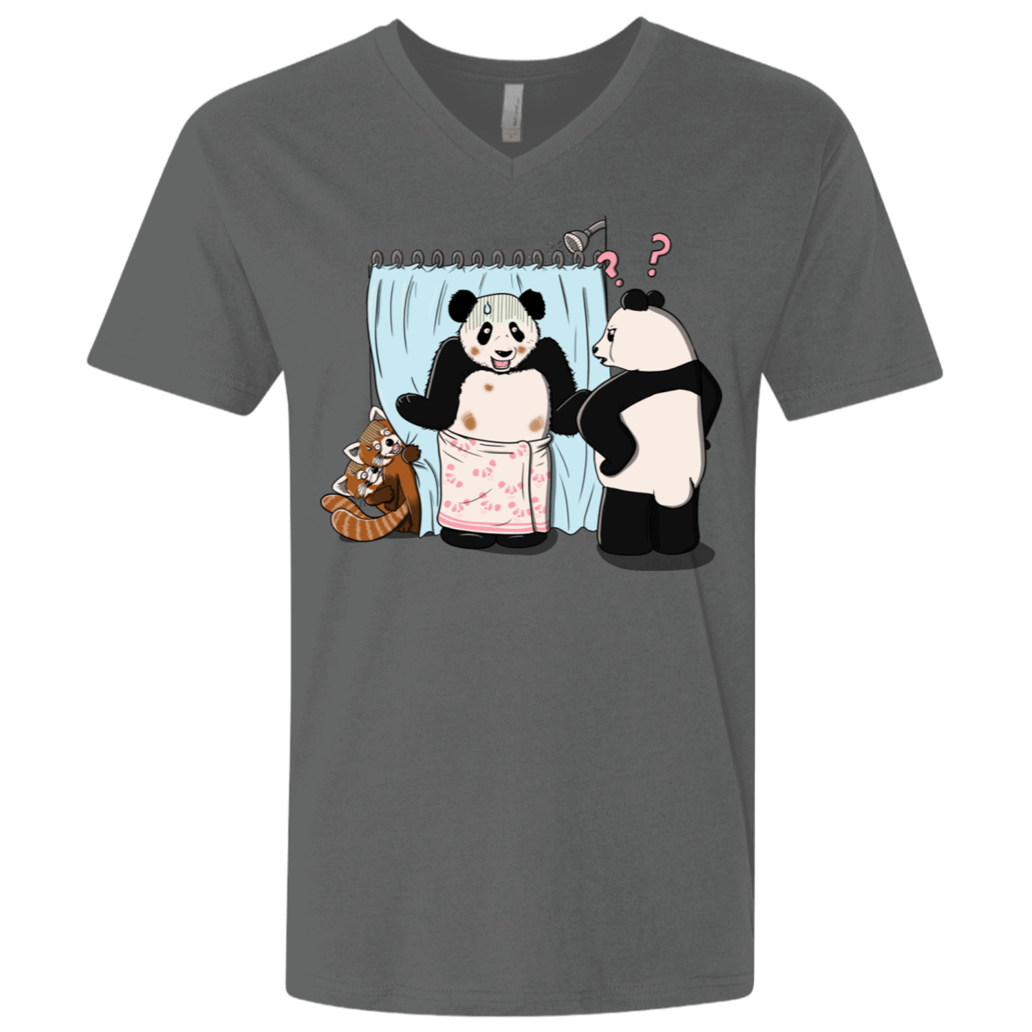 T-Shirts Heavy Metal / X-Small Panda Infidelity Men's Premium V-Neck