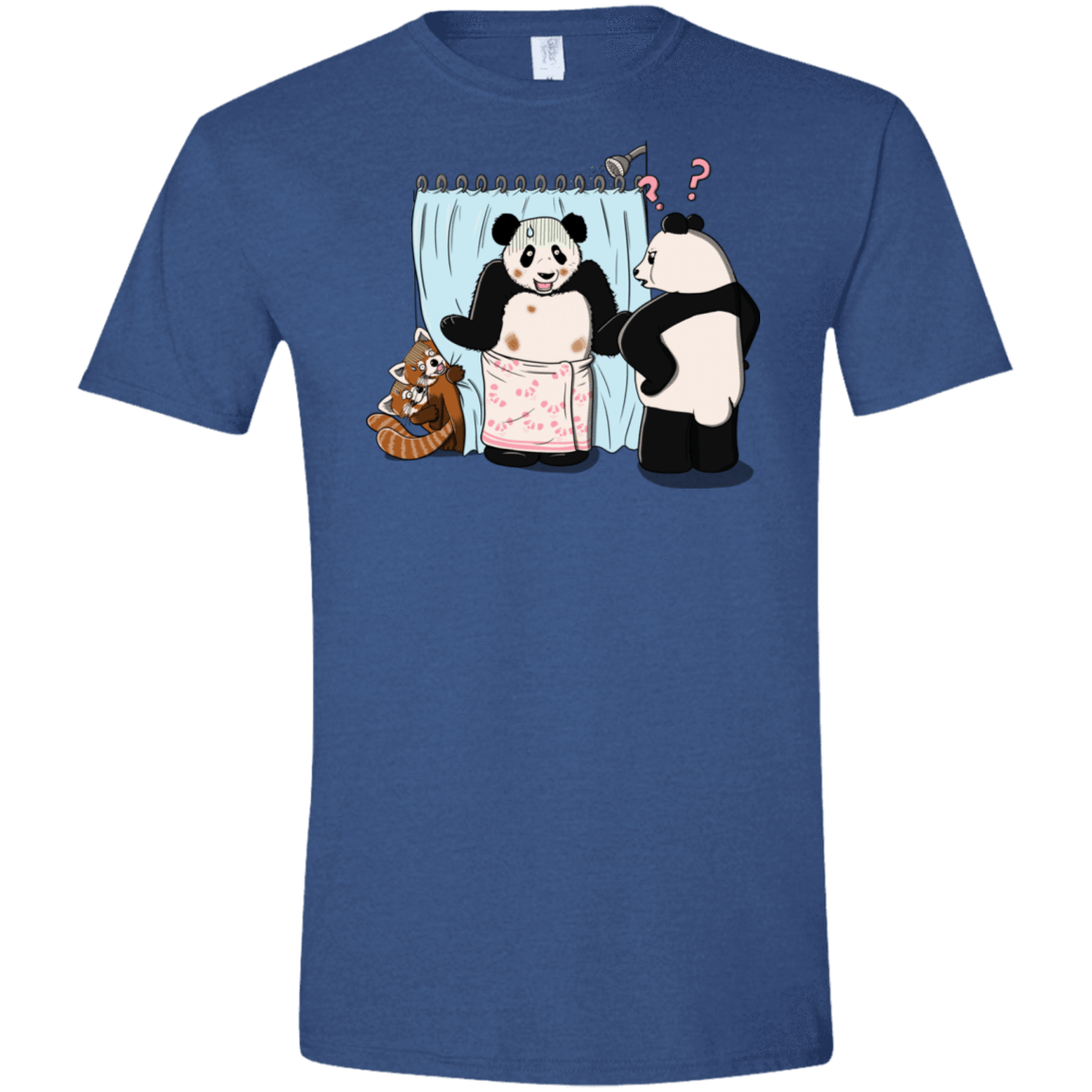 T-Shirts Heather Royal / X-Small Panda Infidelity Men's Semi-Fitted Softstyle