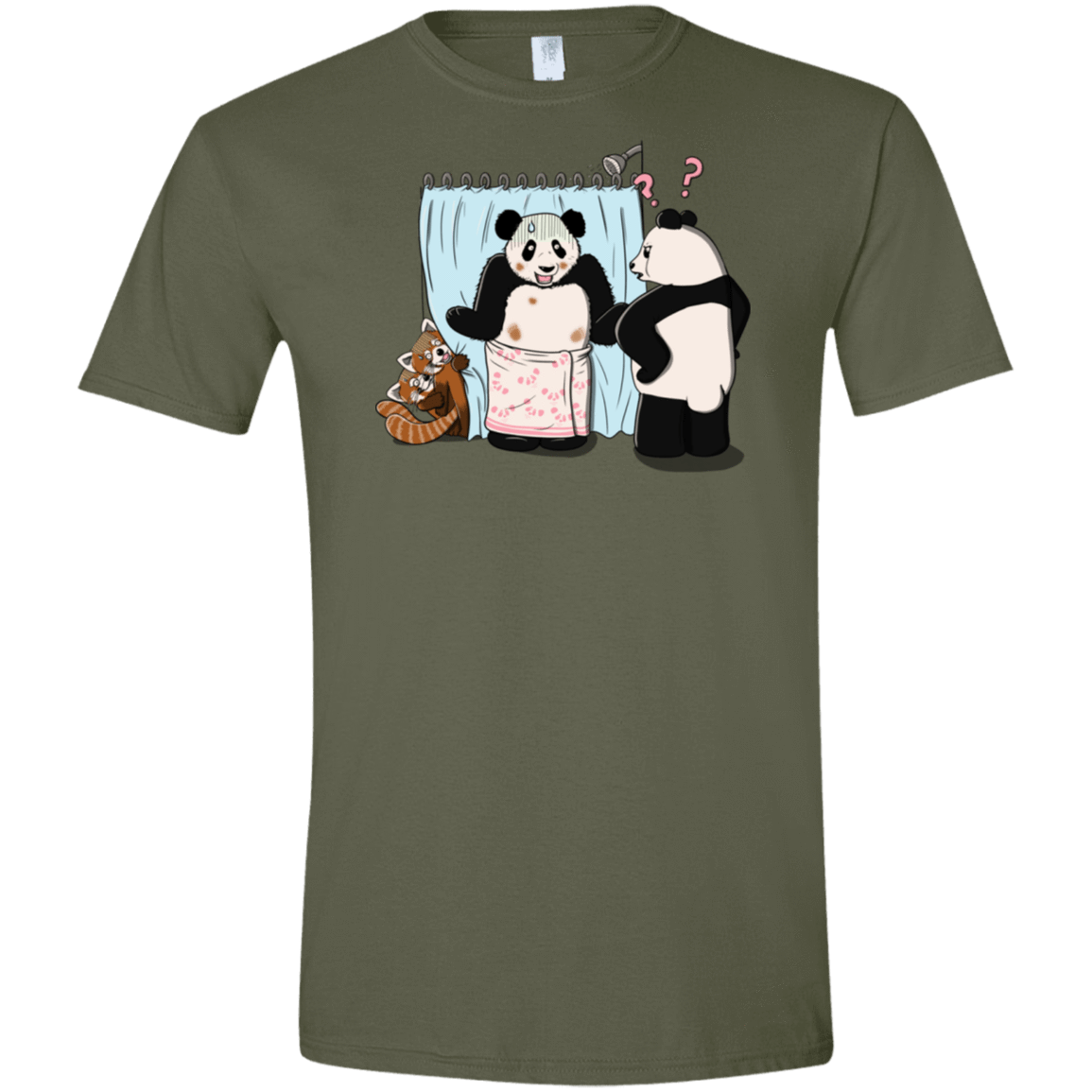 T-Shirts Military Green / S Panda Infidelity Men's Semi-Fitted Softstyle
