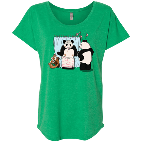 T-Shirts Envy / X-Small Panda Infidelity Triblend Dolman Sleeve