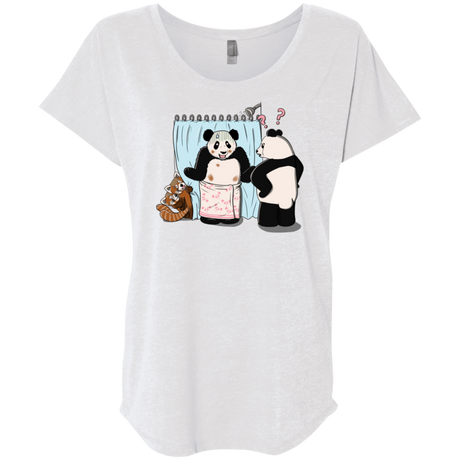 T-Shirts Heather White / X-Small Panda Infidelity Triblend Dolman Sleeve