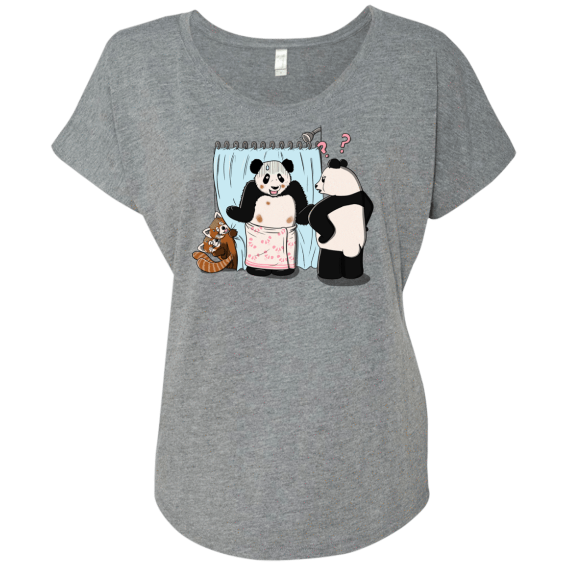 T-Shirts Premium Heather / X-Small Panda Infidelity Triblend Dolman Sleeve