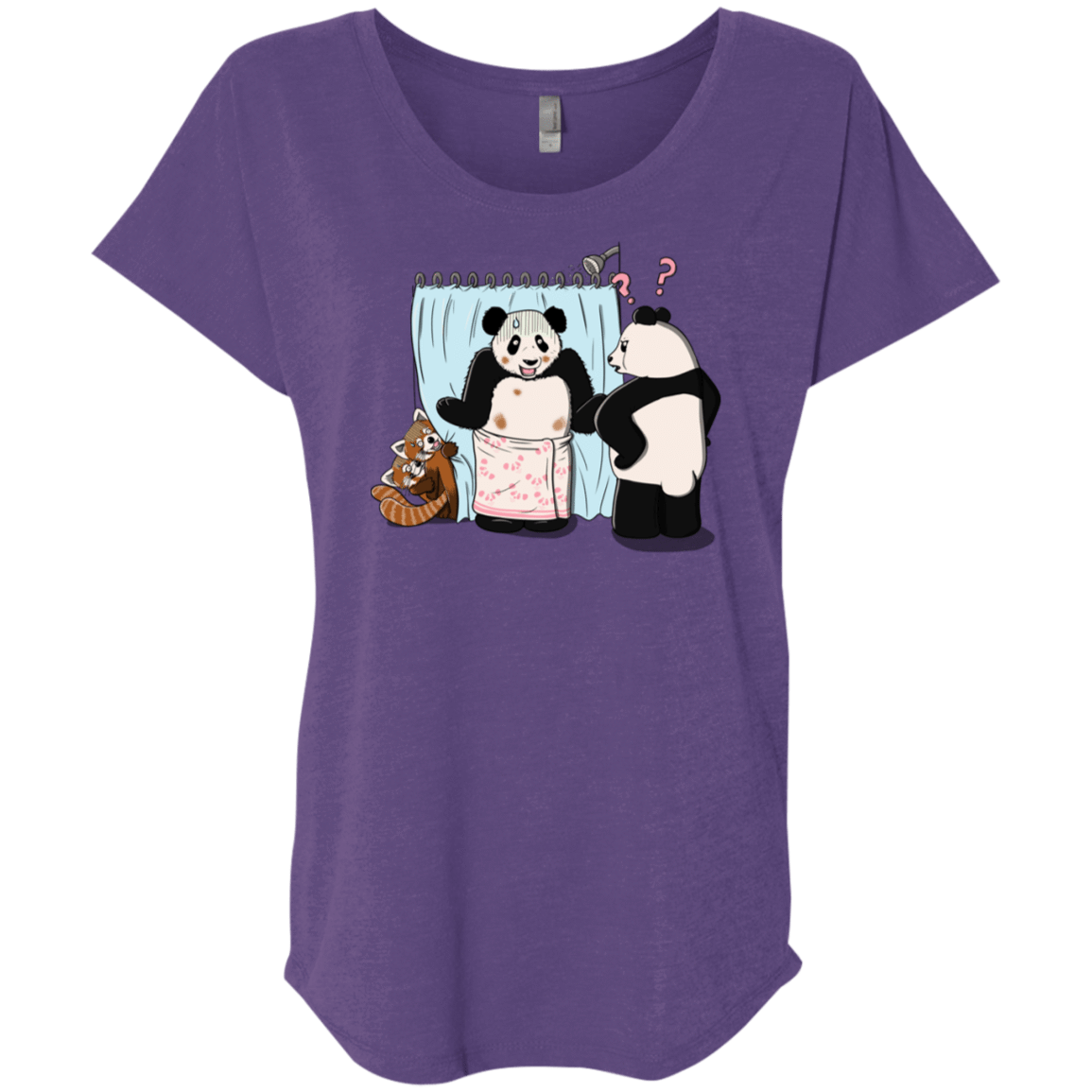 T-Shirts Purple Rush / X-Small Panda Infidelity Triblend Dolman Sleeve