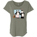 T-Shirts Venetian Grey / X-Small Panda Infidelity Triblend Dolman Sleeve