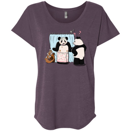 T-Shirts Vintage Purple / X-Small Panda Infidelity Triblend Dolman Sleeve