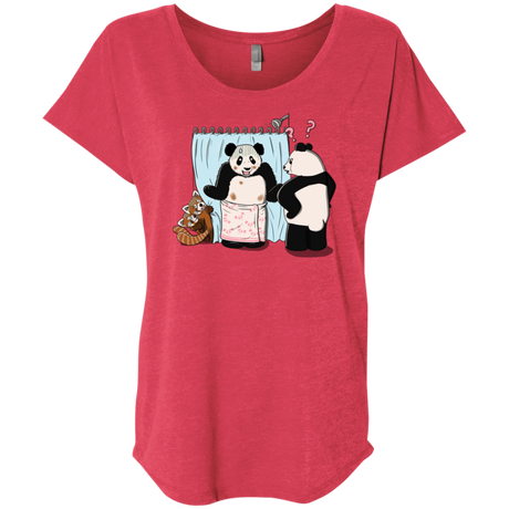T-Shirts Vintage Red / X-Small Panda Infidelity Triblend Dolman Sleeve