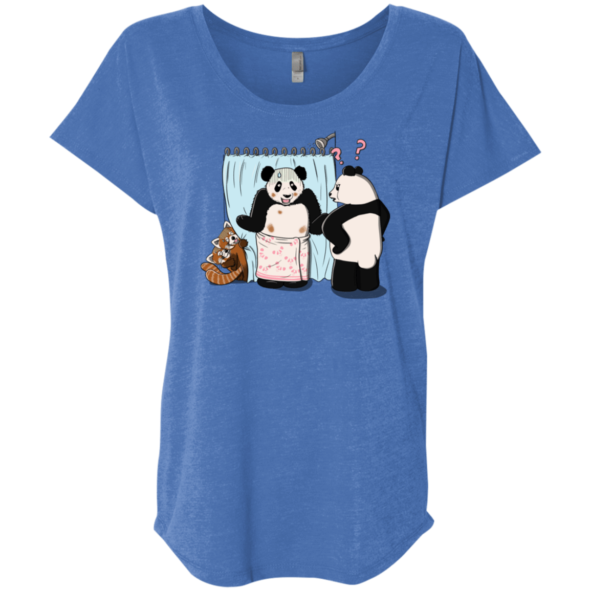 T-Shirts Vintage Royal / X-Small Panda Infidelity Triblend Dolman Sleeve
