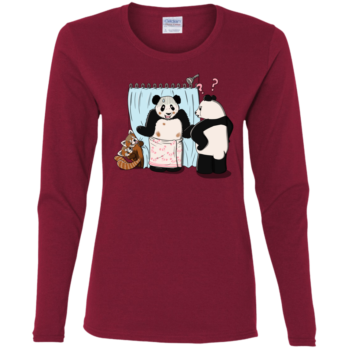 T-Shirts Cardinal / S Panda Infidelity Women's Long Sleeve T-Shirt