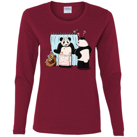 T-Shirts Cardinal / S Panda Infidelity Women's Long Sleeve T-Shirt